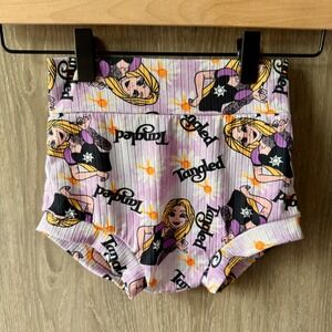 Handmade Custom Tangled Rapunzel Bloomer Shorts Girls 5 Purple Ribbed Disneycore